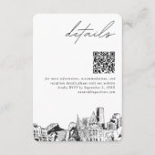 Denver Wedding Modern Details QR Code Begleitkarte (Vorderseite)