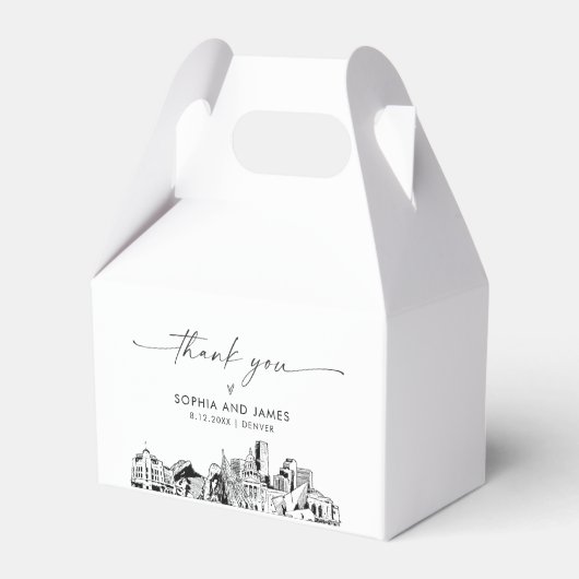 Denver Wedding Personalisiert Favor Box Geschenkschachtel (Vorderseite)