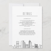 Denver Wedding | Stilisierte Skyline-Einladung + D Einladung (Rückseite)