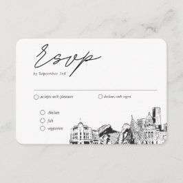 Denver Wedding Traditional UAWG Meal Option Begleitkarte