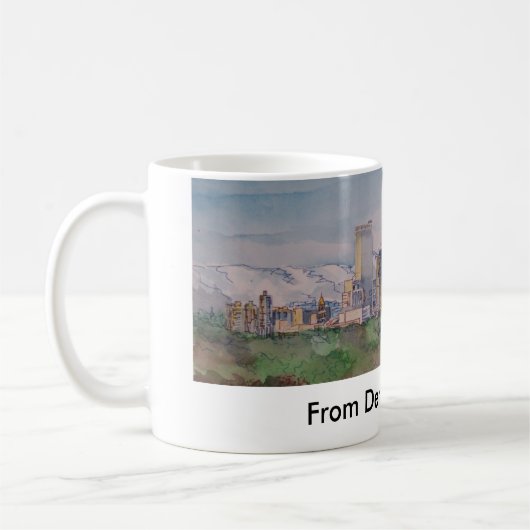 DenverSkyLine, von Denver mit Liebe Kaffeetasse (Links)