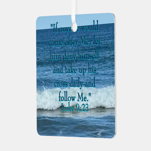 Deny dir selbst ornament aus metall (Vorderseite links)