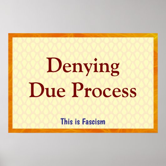Denying Due Process Poster (Vorne)