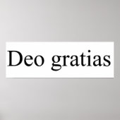 Deo Gratias Poster (Vorne)