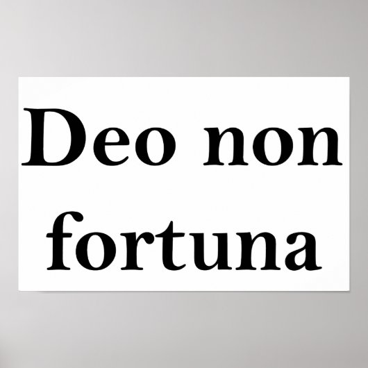 Deo non fortuna poster (Vorne)