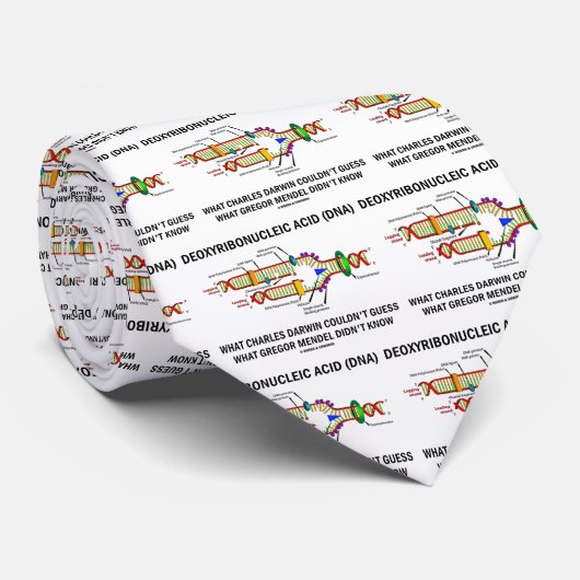 Deoxyribonucelic saurer (DNS) Mendel Darwin Krawatte (Gerollt)
