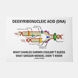 Deoxyribonukleinsäure DNA Darwin Mendel Geek Spaß Fußmatte