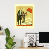 Depart ~ Vintag Art Deco Fashion Illustration ~ Poster (Heimbüro)