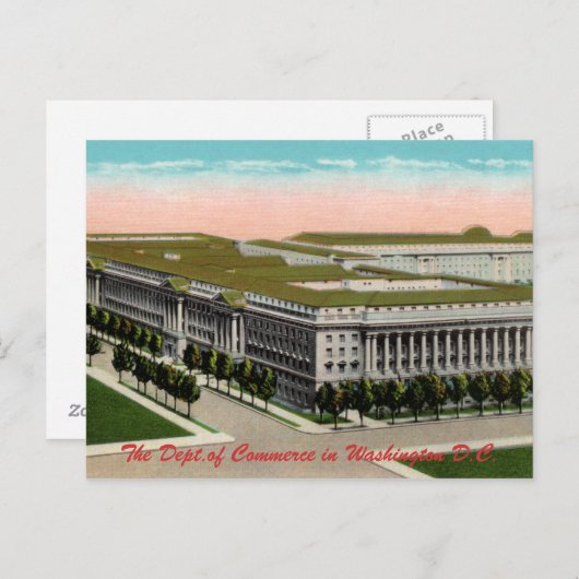 Department of Commerce Vintag Postcard Postkarte (Vorne/Hinten)
