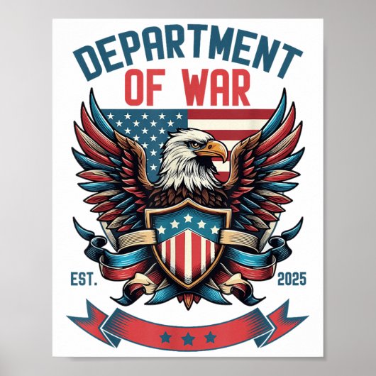 Department Of War Established 2025 Dow  Poster (Vorne)