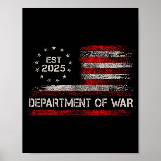 Department Of War Established 2025 Re-established Poster (Vorne)