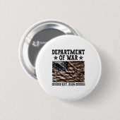 Department Of War Usa Camouflage Flag Department O Button (Vorne & Hinten)