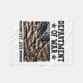 Department Of War Usa Camouflage Flag Department O Fleecedecke (Vorderseite (Horizontal))