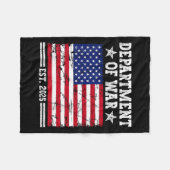 Department of War Usa Camouflage Flag Department O Fleecedecke (Vorderseite (Horizontal))