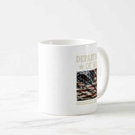 Department of War Usa Camouflage Flag Department O Kaffeetasse (VorderseiteRechts)