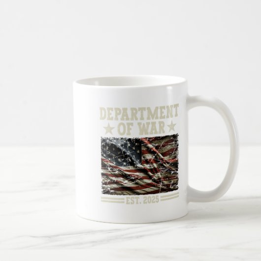 Department of War Usa Camouflage Flag Department O Kaffeetasse (Rechts)