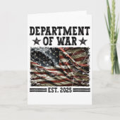 Department Of War Usa Camouflage Flag Department O Karte (Vorderseite)