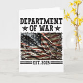 Department Of War Usa Camouflage Flag Department O Karte (Gelbe Blume)