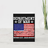 Department Of War Usa Camouflage Flag Department O Karte (Vorderseite)