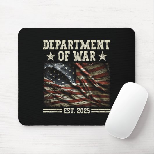Department of War Usa Camouflage Flag Department O Mousepad (Mit Mouse)