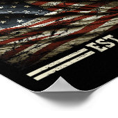 Department of War Usa Camouflage Flag Department O Poster (Ecke)
