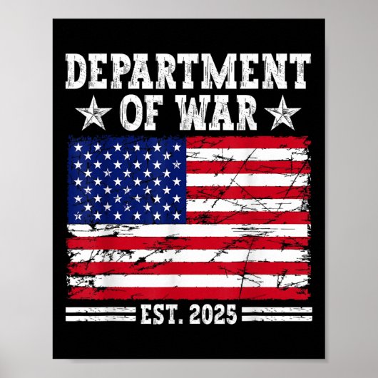 Department of War Usa Camouflage Flag Department O Poster (Vorne)