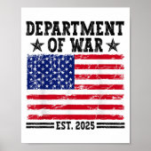 Department Of War Usa Camouflage Flag Department O Poster (Vorne)