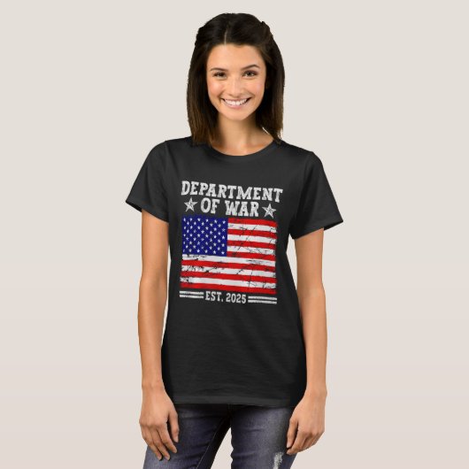 Department Of War Usa Camouflage Flag Department O T-Shirt (Vorne ganz)