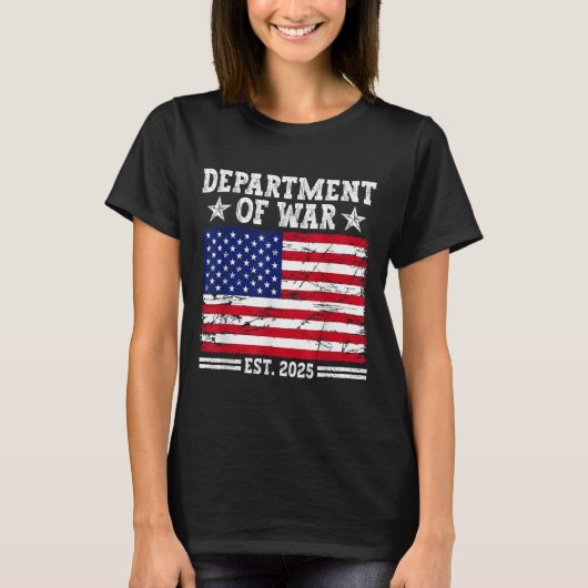Department of War Usa Camouflage Flag Department O T-Shirt (Vorderseite)