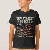 Department of War Usa Camouflage Flag Department O T-Shirt (Vorderseite)