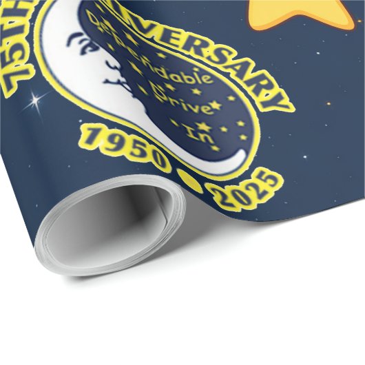 Dependable Drive In 75th Anniversary Gift Wrap Geschenkpapier (Rolleneckpunkt)