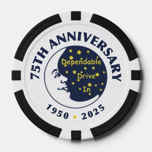 Dependable Drive In 75th Anniversary Poker Chips (Vorderseite)