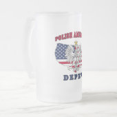 Depew New York Polish Mattglas Bierglas (Vorderseite Links)
