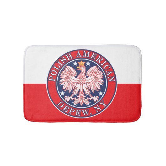 Depew New York Polnischer Adler Badematte (Vorderseite)