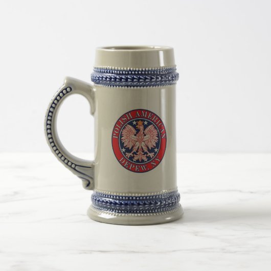 Depew New York Polnischer Adler Bierglas (Links)