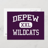Depew - Wildkatzen - High School - Deep New York Postkarte (Vorne/Hinten)