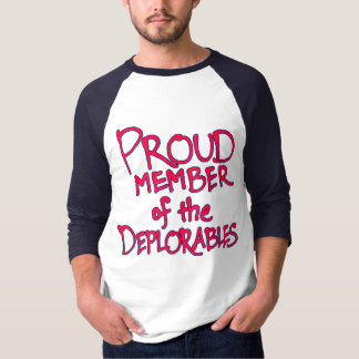 Deplorables Raglan-T - Shirt (rote Beschriftung)
