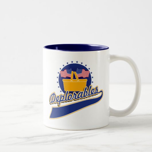 Deplorables Team-Logo Zweifarbige Tasse (Rechts)