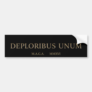 deploribus (deplorables) unum autoaufkleber