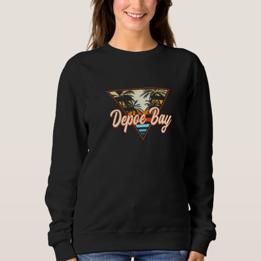 Depoe Bay Oregon Beach oder Beach Bum Lincoln Summ Sweatshirt (Vorderseite)