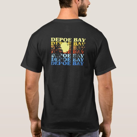 Depoe Bay Oregon Beach Summer or Beach Bum T-Shirt (Rückseite)