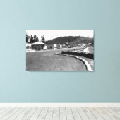 Depoe Bay, Oregon Town View am Seeufer Leinwanddruck (Insitu (Holzboden))