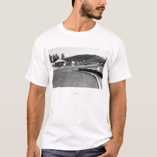 Depoe Bucht, Oregon-Stadtansicht entlang Uferdamm T-Shirt