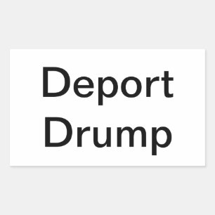 Deport Drump Comic Splash-Art Hankamer Artjunkhaus Rechteckiger Aufkleber