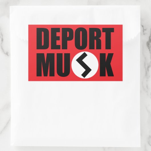 Deport Elon Musk Rectangle Aufkleber (Tasche)