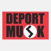 Deport Elon Musk Rectangle Aufkleber (Vorderseite)