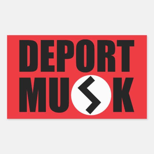 Deport Elon Musk Rectangle Aufkleber (Vorderseite)