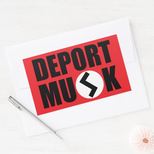 Deport Elon Musk Rectangle Aufkleber (Umschlag)