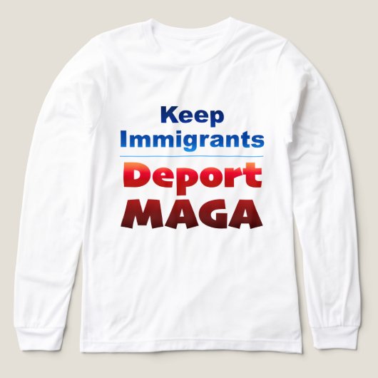 Deport MAGA Langarm Tri-Blend Shirt (Design Vorderseite)