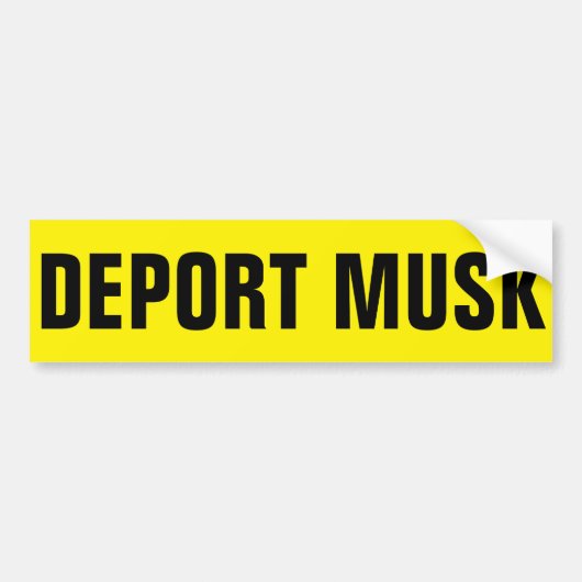 DEPORT MUSK AUTOAUFKLEBER (Vorne)